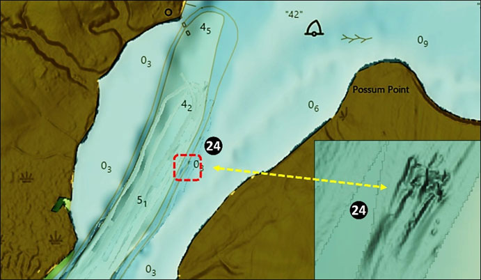 fishing spot in the chester river on a map