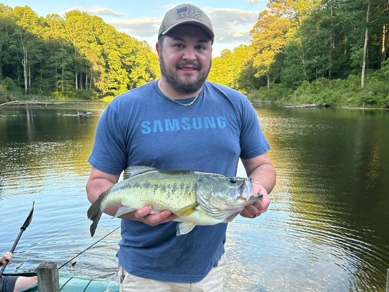 Largemouth bass fishing