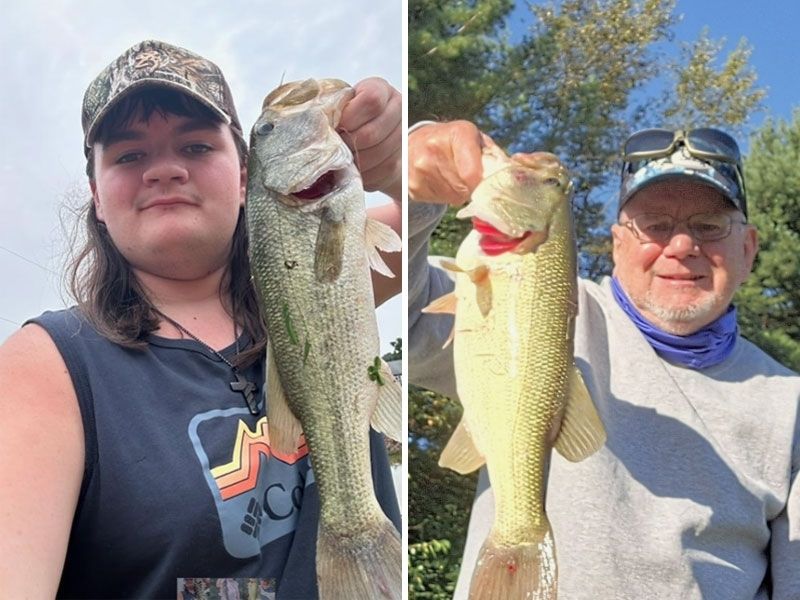 Largemouth bass fishing