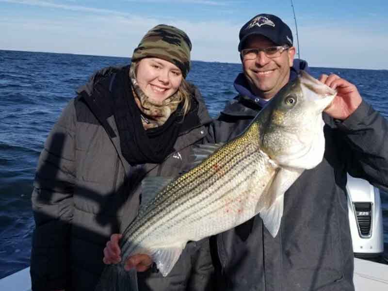 jessie saum with a rockfish