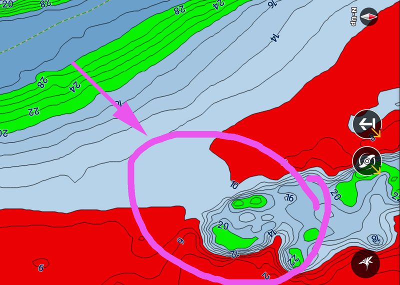 chart for finding catfish fishing hotspots