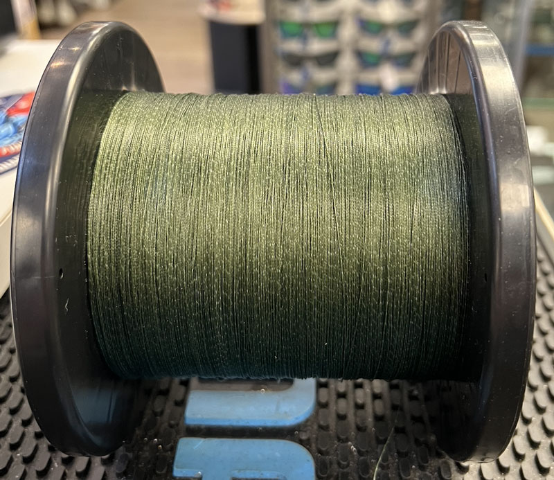 braid fishing line on a spool