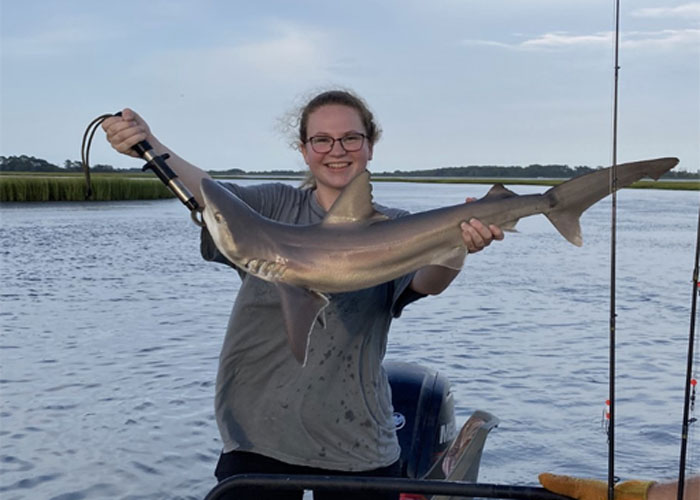 angler caught a shark