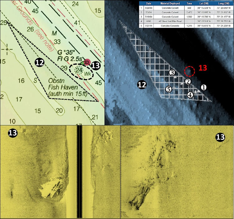 fishing map for upper portion of delaware bay 