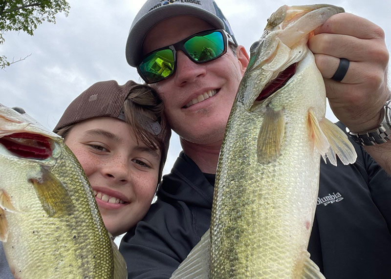 anglers who caught largemouth bass