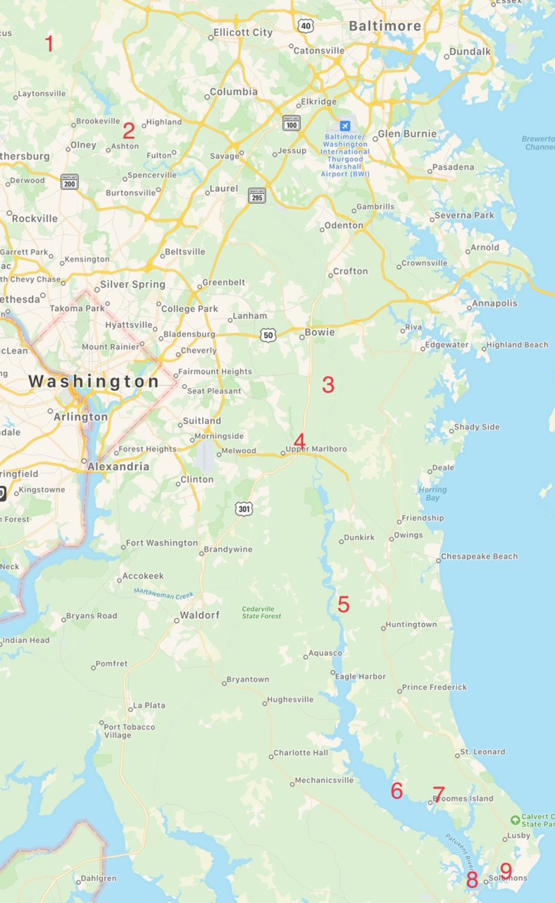 patuxent river fishing map