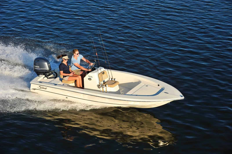 scout 177 xss center console fishing boat cruising
