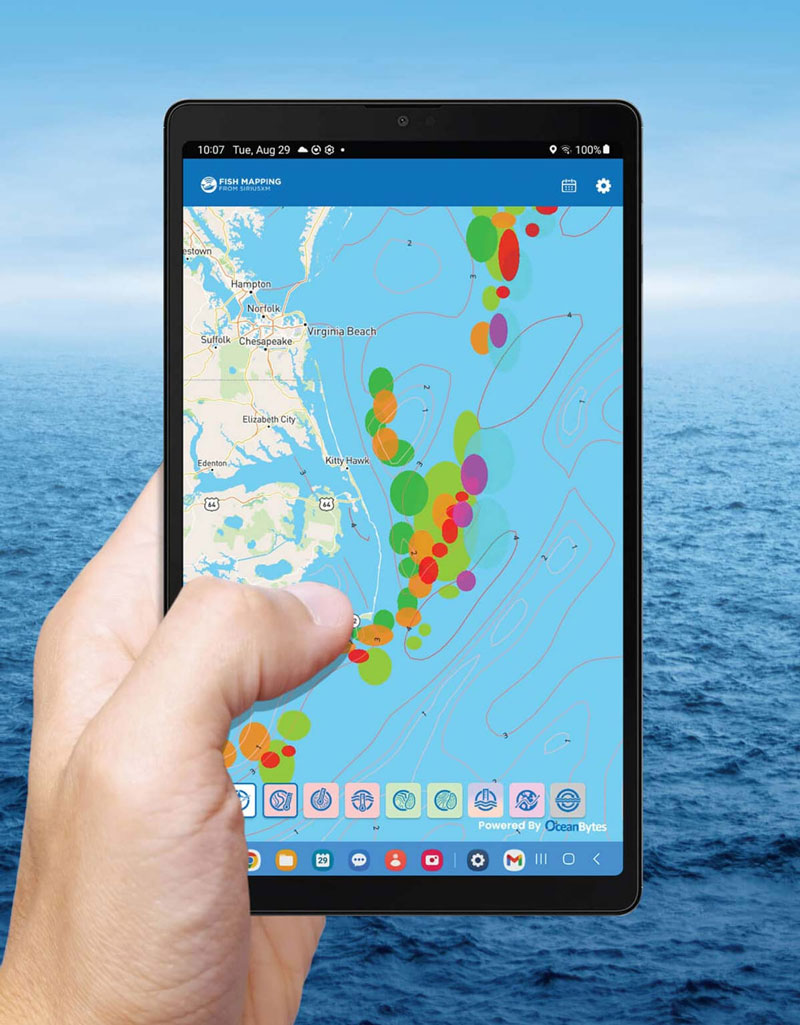 siriusxm fish mapping app