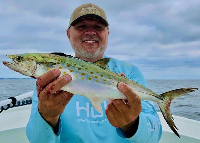 captain larry with a spanish mackerel