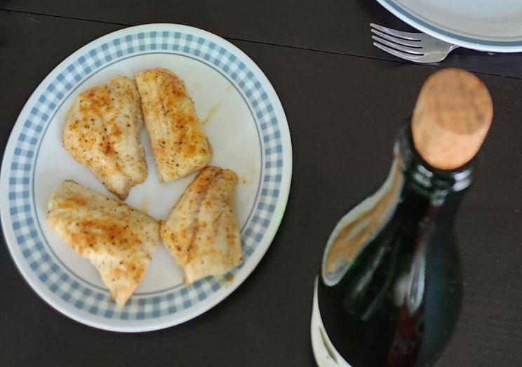 fresh speckled trout filleds cooked