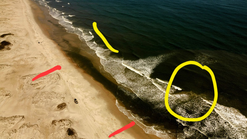 picking a spot to try surf fishing for red drum