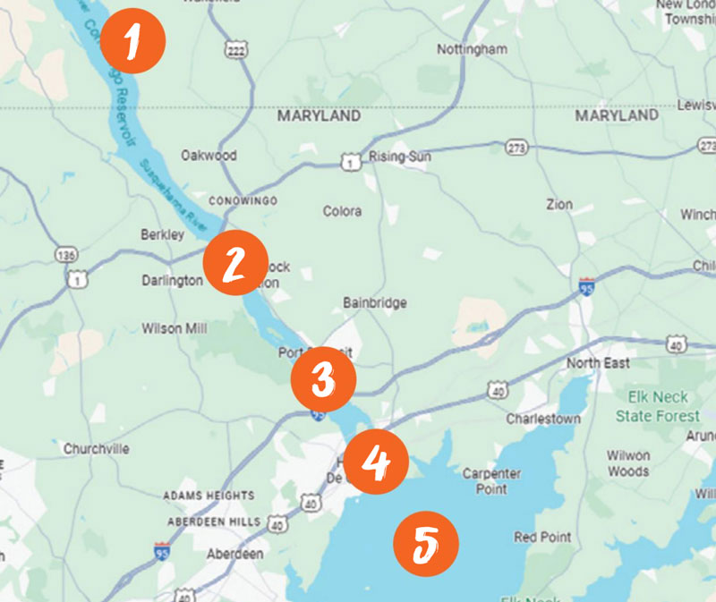 map of susquehanna river fishing hotspots