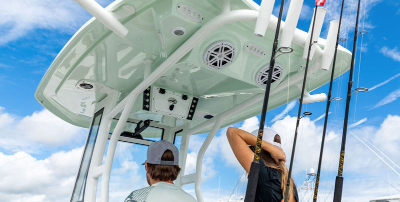 t top on a tidewater 232 cc adventure fishing boat