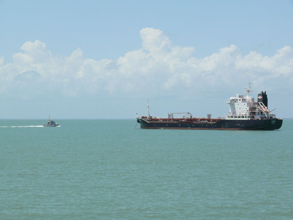 fishing around tanker ships