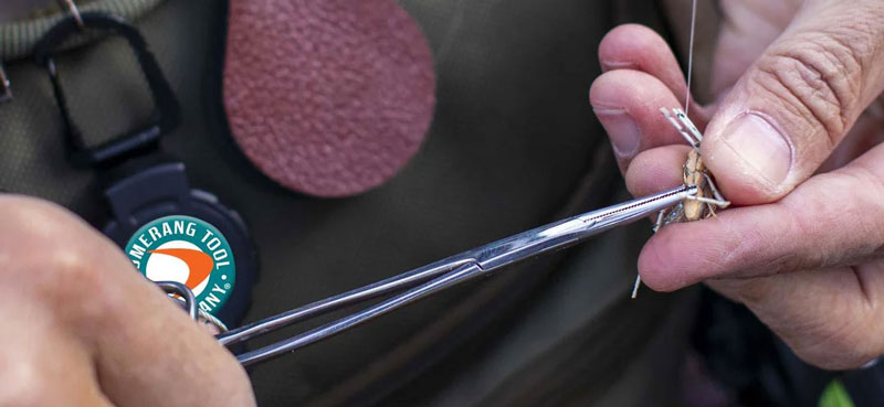 boomerang tool on an angler